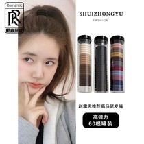 Tie high ponytail head rope rubber band girls hair circle headdress tie head holster 2022 new rubber band summer hair rope