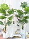 Large Tropical Fan Palm Tree Artificial Green Plant Potted Indoor Floor Plant Landscaping Fake Palm Tree Bonsai Decoration