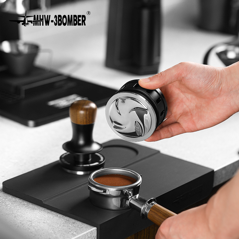 Mhw-3Bomber Bomber Falcon Self-Gravity Powder Distributor 51/53/58mm Universal Italian Espresso Tamper Set