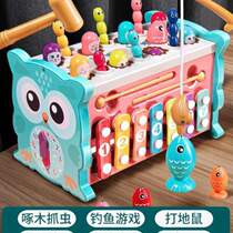 Toy piano moon eight-tone xylophone educational musical instrument hand knocking piano 8 infants and toddlers two-in-one baby