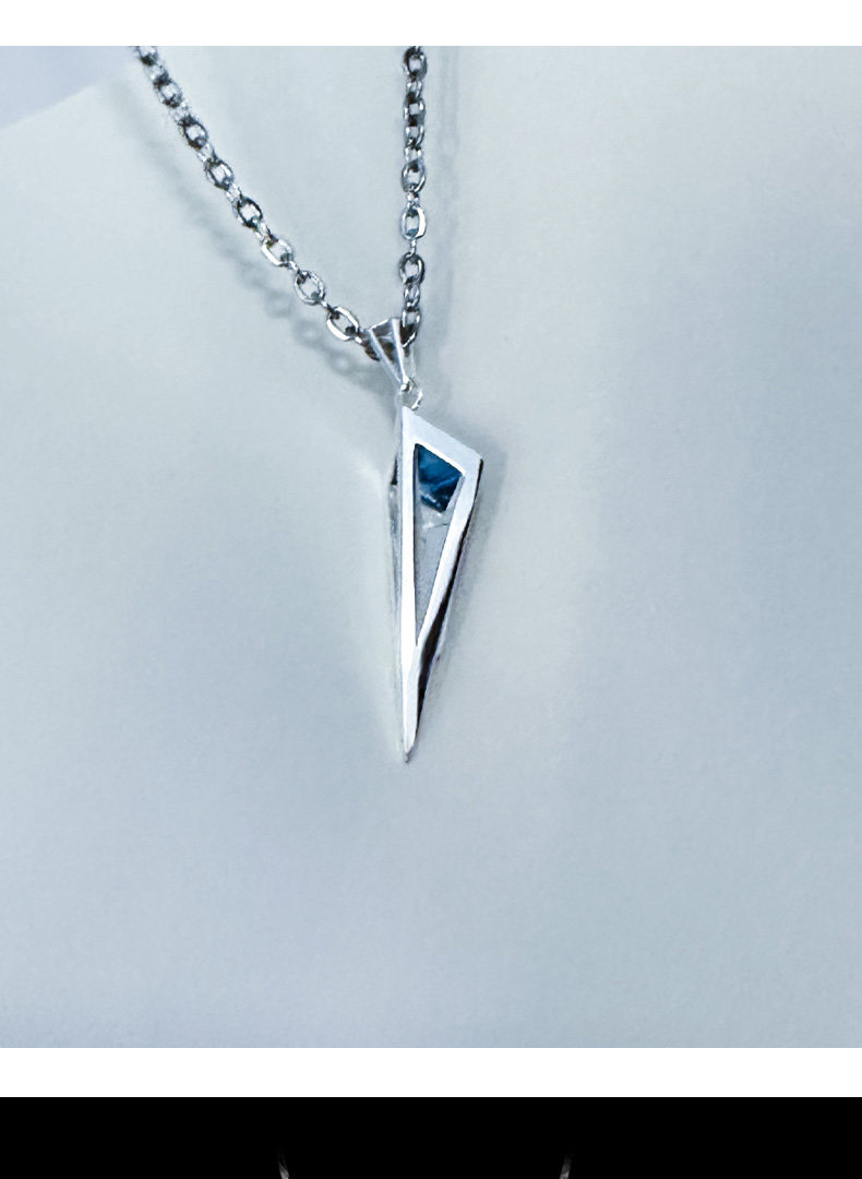 Серебряное ожерелье 原创设计 纯银发光「星芒」吊坠 潮流百搭男生项炼小众男士高级感