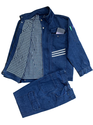 Демисезонный джинсовый антистатический летний комбинезон, увеличенная толщина, защита от ожогов