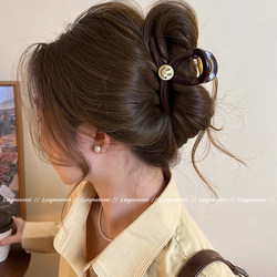 K-Style of Smiling Face Grabber Female Cute High-End Hairpin Back of the Head Shark Clip 2025 New Versatile Clip Hair Accessory
