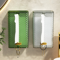 Face towel storage box wall-mounted toilet punch-free paper box light luxury style home bathroom tissue box 1585
