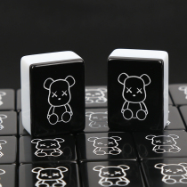 Household hand-rolled mahjong tiles violent bear mahjong tiles small medium and large dormitory gifts mahjong high-looking mahjong