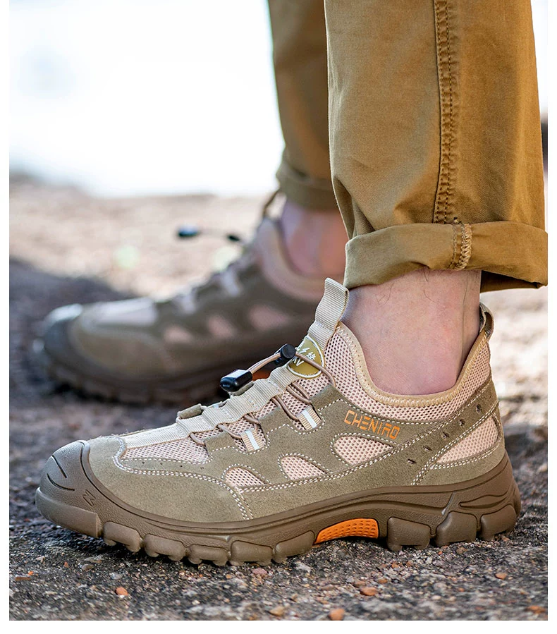 Chichengniao labor protection shoes for men in winter, breathable, lightweight, anti-odor, anti-smash, anti-puncture, steel toe construction site insulated work shoes