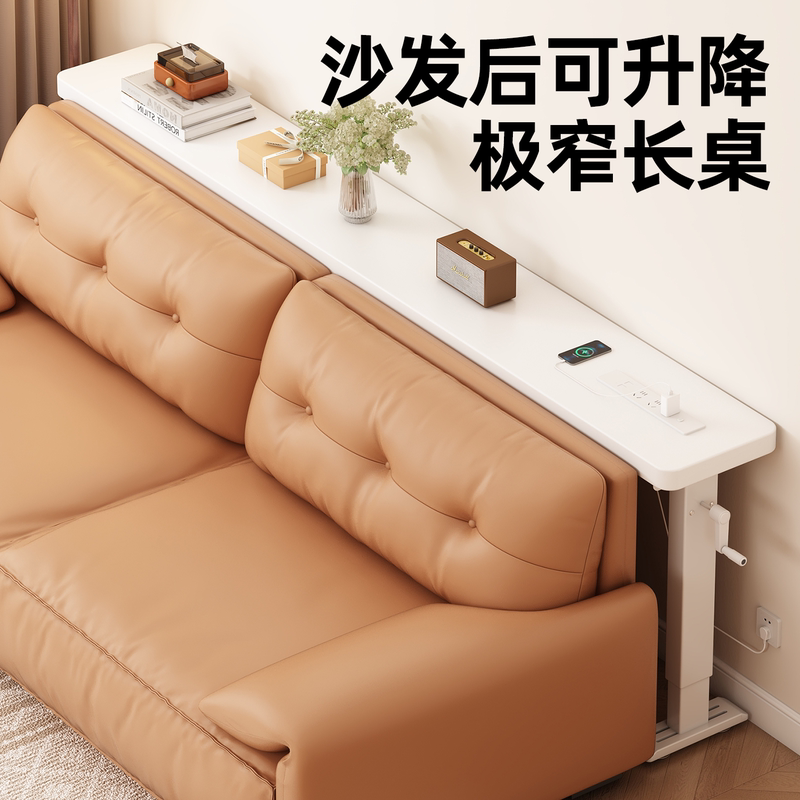 Sofa Back Storage Rack, Extremely Narrow Table Against the Wall, Long Storage Table at the End of the Bed, Wall-Side Adjustable Narrow Table for Gap Storage