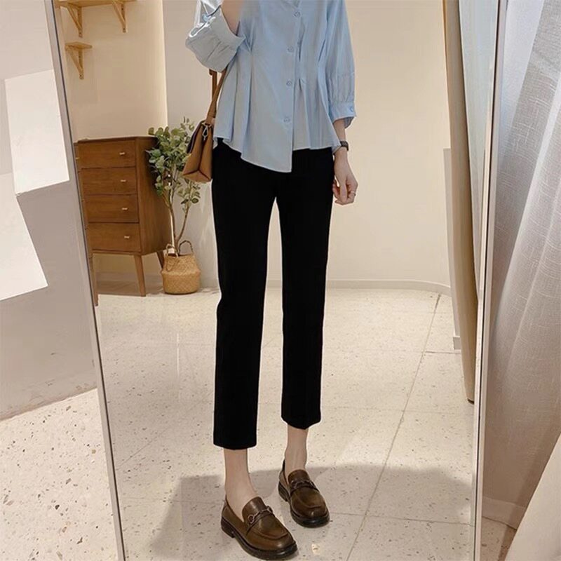 cigarette cut trousers Cigarette trousers in cotton sateen cyclamen cigarette cut trousers Cigarette trousers in cotton sateen cyclamen
