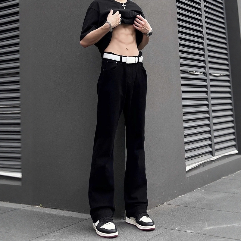 Spring and Autumn American-Style Clean Fit Flared Jeans for Men, Basic Style, Height-Enhancing, Fashionable, Versatile, Slim-Fitting Scimitar Pants Spring and Autumn American-Style Clean Fit Flared Jeans for Men, Basic Style, Height-Enhancing, Fashionable, Versatile, Slim-Fitting Scimitar Pants
