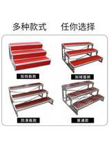 Chorus stage student photo frame foldable chorus mobile bench stage three-story step ladder photo steps