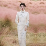 汀玥苓 Флисовое ципао, легкая весенняя куртка, китайский стиль