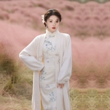 汀玥苓 Флисовое ципао, легкая весенняя куртка, китайский стиль