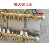 Floor heating water distributor main valve PPR25 32 straight filter ball valve inner and outer wire floor heating accessories with pressure gauge new product