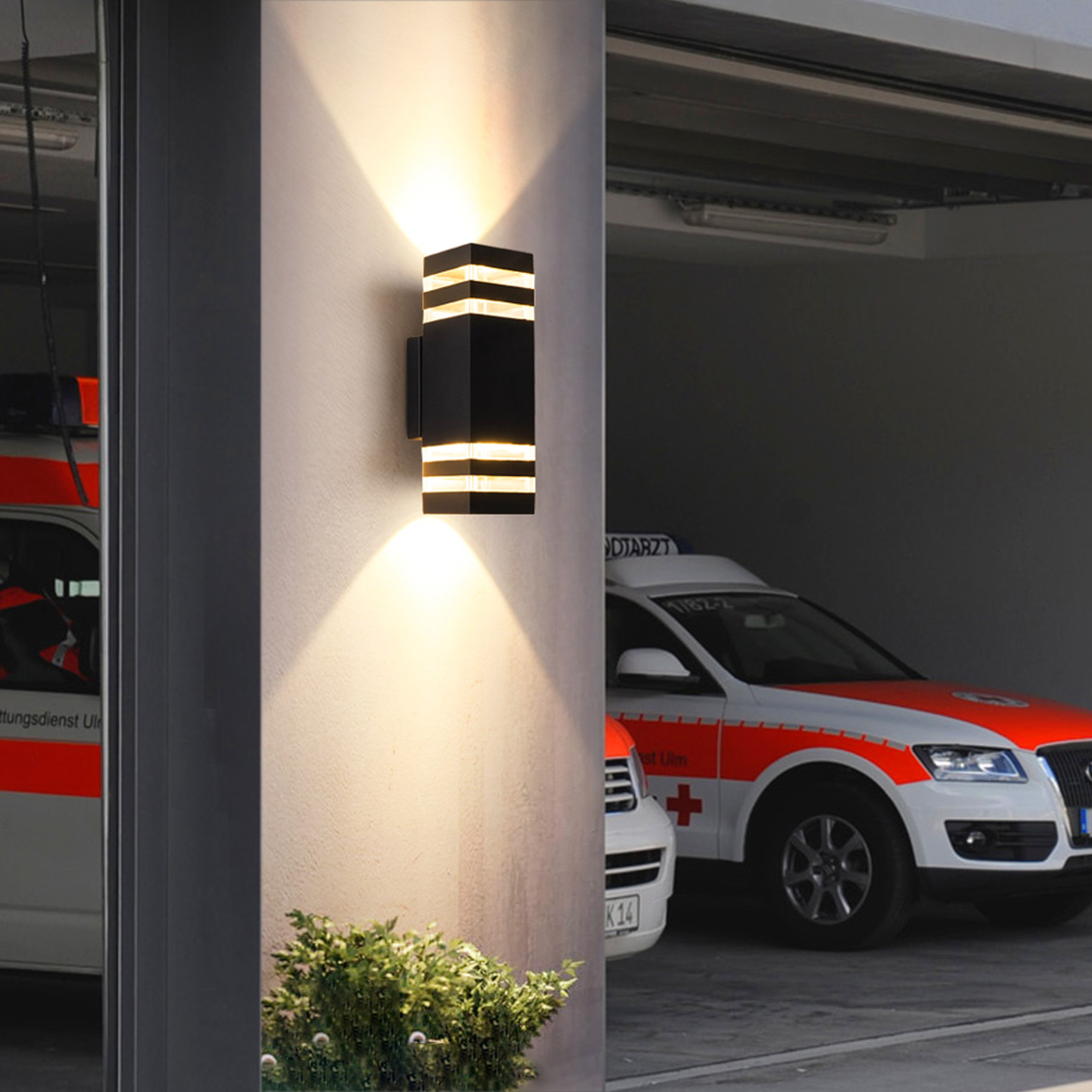 LED square outdoor waterproof wall light light luxury minimalist villa exterior wall courtyard balcony dining room wall hotel spotlight