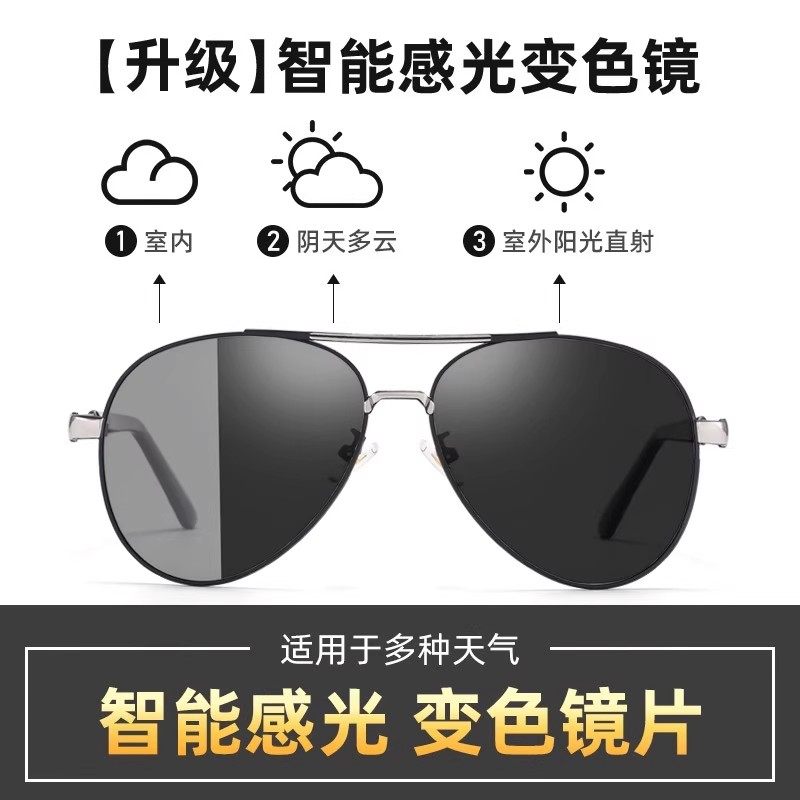 Polarized Night Vision Glasses, Color-Changing Sunglasses, Male Driver's Driving Glasses, Fishing Sunglasses, Day and Night Dual-Use Driving Glasses