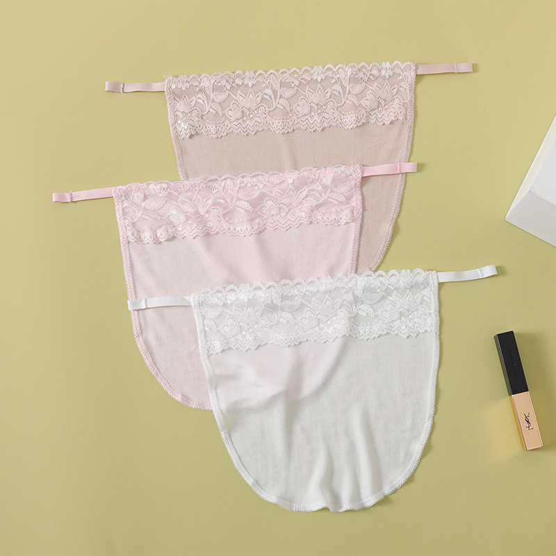 2 Pieces of Silk Mulberry Silk Anti-Exposure Chest Cover Underwear, V-Neck Inner Wear with Lace, One-Piece Bandeau 2 Pieces of Silk Mulberry Silk Anti-Exposure Chest Cover Underwear, V-Neck Inner Wear with Lace, One-Piece Bandeau