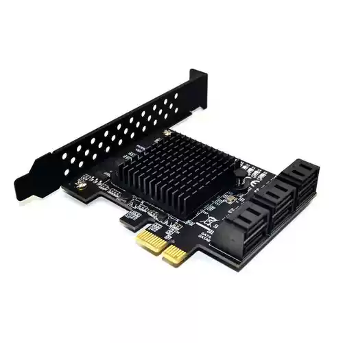 Marvell 88se9215 Chip 6 Ports SATA 30 To PCIe Expansion Car