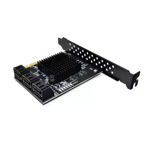 Marvell 88se9215 Chip 6 Ports SATA 30 To PCIe Expansion Car