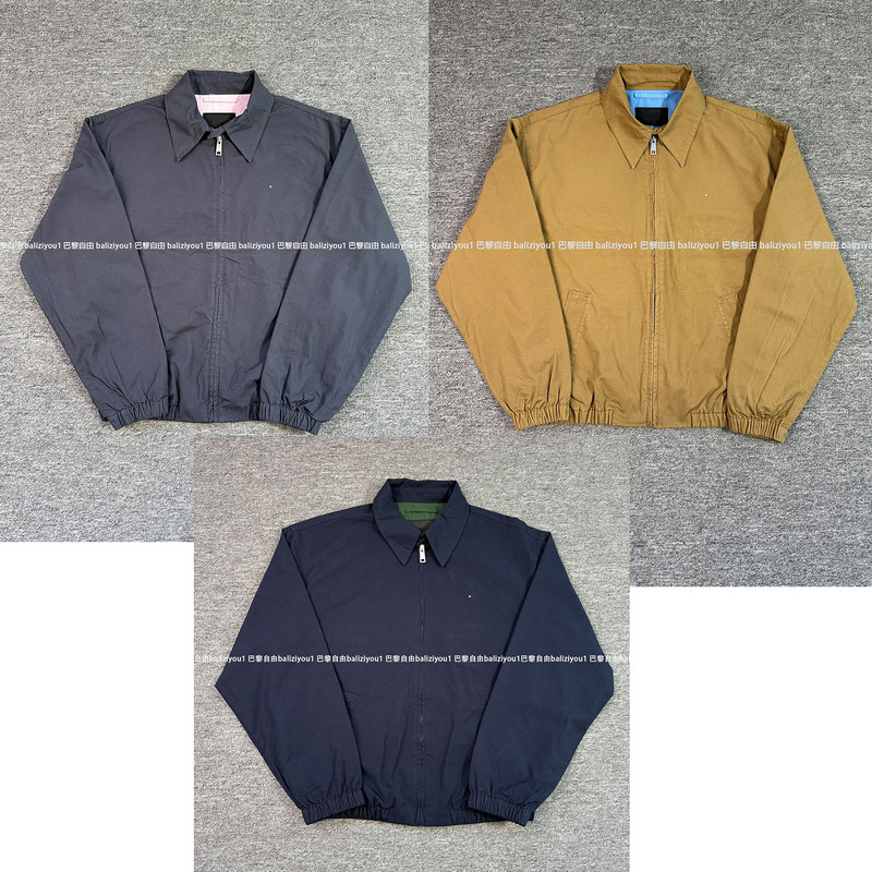 25Fw P Small Logo Embroidery Contrasting Lining Casual Executive Jacket Unisex 25Fw P Small Logo Embroidery Contrasting Lining Casual Executive Jacket Unisex
