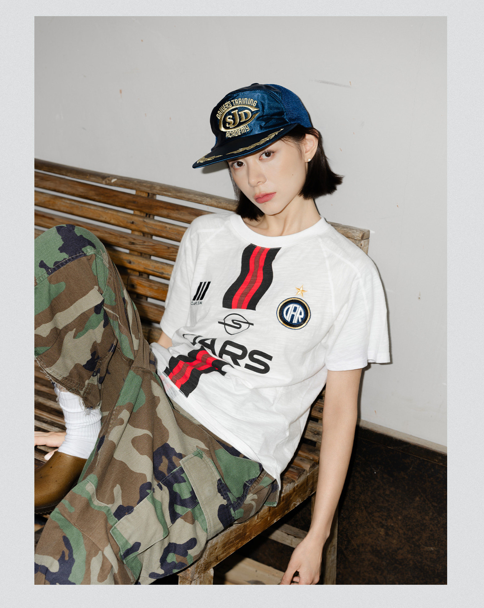 oarism Milan Jersey Print Drop-Shoulder Tee