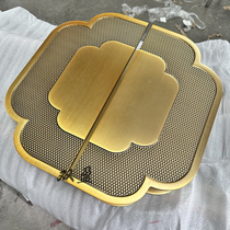 Antique copper wooden door handle double door handle new Chinese style glass door handle square round custom single door