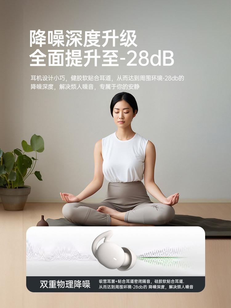 Bluetooth Headset 2025 New Model Air Bone Conduction Wireless Non-In-Ear High-End Sleep Headset Long-Lasting Wear Without Pain Long Battery Life