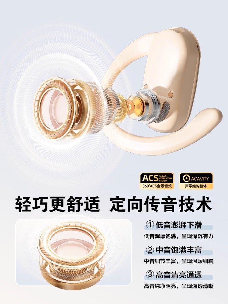 2025 New Smart Translation Bluetooth Earphones, True Wireless Open-Type Air Conduction, Longer Battery Life, Sports Noise Reduction