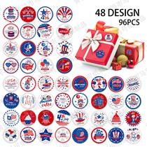 Independence Day Stickers 1 5 Inch Flag DIY Stickers Kids Party Favors Holiday Gift Reward Stickers
