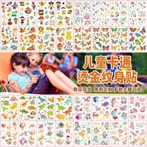 Cross-border Amazon new laser bronzing childrens cartoon series tattoo stickers holiday event gifts temporary stickers