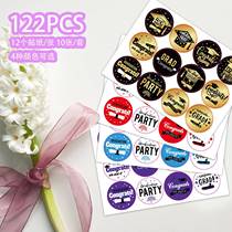 Graduation party gift envelope seal decoration stickers Graduation party cake baking decoration stickers