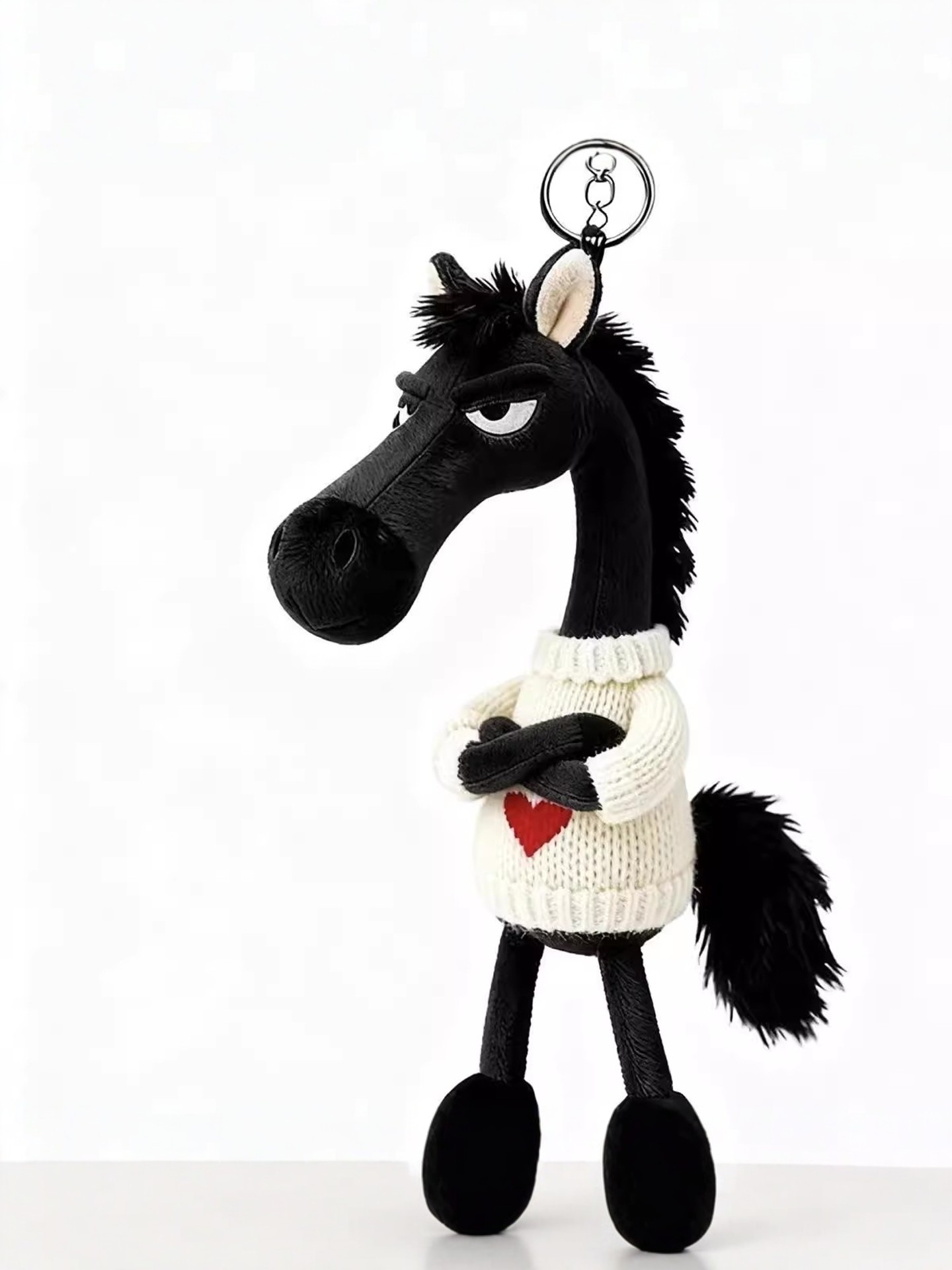 2026 Year of the Horse Mascot, the Chosen Black Horse, Bag Charm, Plush Toy, Gift for Friends, the Chosen Black Horse Pendant