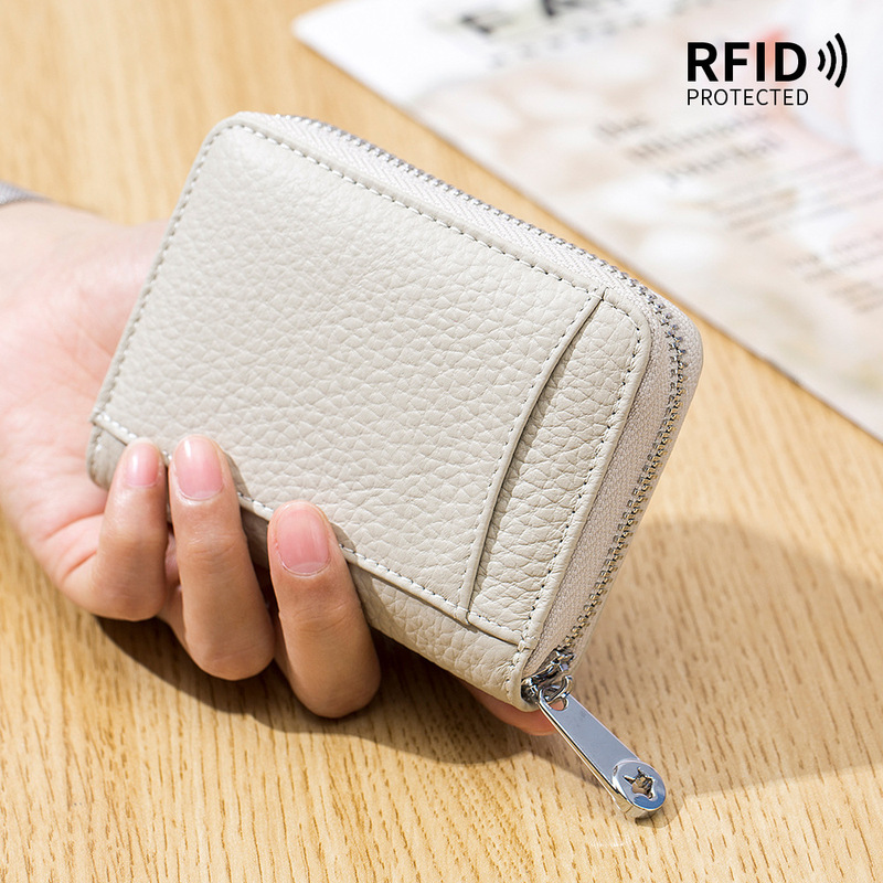 2026 New Simple Coin Purse Wallet Small Women's Short Zipper Coin Bag Genuine Leather Texture Compact Wallet Card Holder