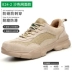 Jiefu labor protection shoes for men in summer, breathable, lightweight, deodorant, steel toe, anti-smash and anti-puncture, women's ultra-light soft-soled work shoes 