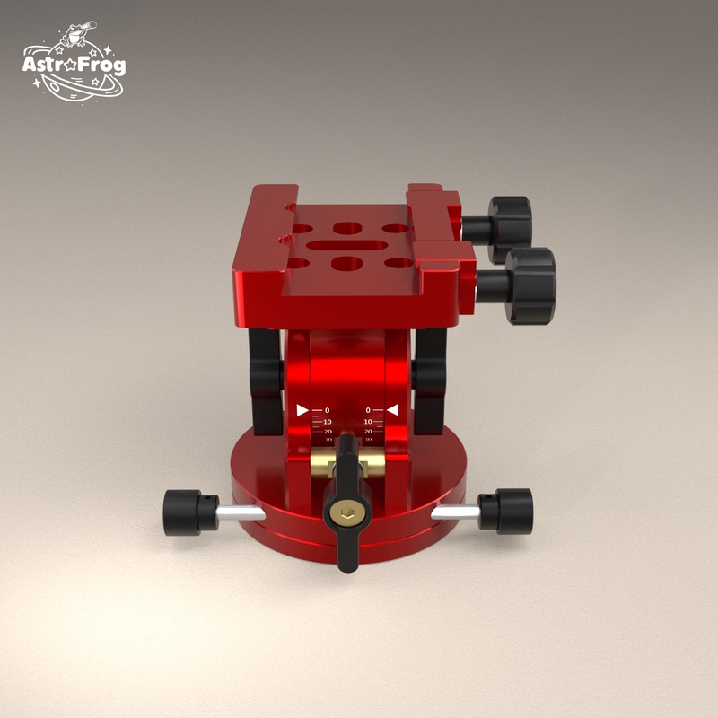 Frog Brand Latitude Adjustment Mount New Model with Star Field Equatorial Mount Base, High Load Capacity, Includes Dovetail Groove, High Load Capacity