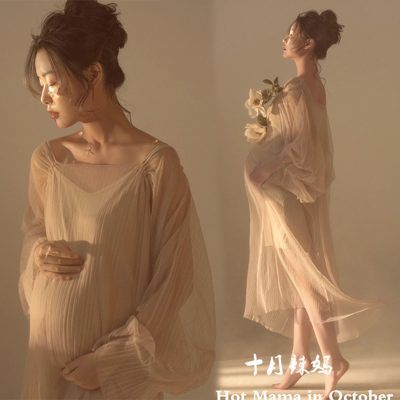 Shadow Building New Pregnant Woman Photo Clothing Fashion Fukumori Sembarksen Dresses Dress Surrogacy Mommy Art Photos Superior Photography Clothing-Taobao