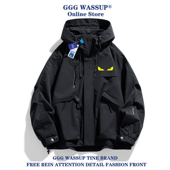 Ggg Wassup Little Monster Devil's Eye Jacket Men's Autumn Youth Hooded Functional Jacket