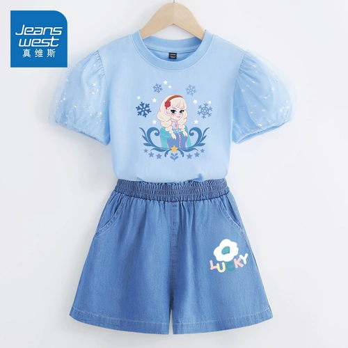 Летний комплект, шорты, летняя футболка, летняя одежда, короткий рукав, в западном стиле, рукава фонарики