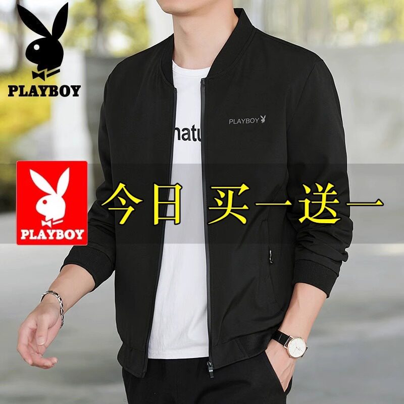 Мужская куртка Playboy, весенне-осенняя куртка, новинка 2026 года, модные топы, повседневная бейсбольная форма, мужская одежда в гонконгском стиле