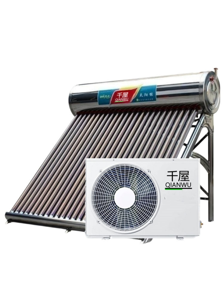 Qianwu Space Energy Water Heater Is a New All-In-One Solar Water Heater for Home Use with Added Air Source Heat Pump for Central Hot Water