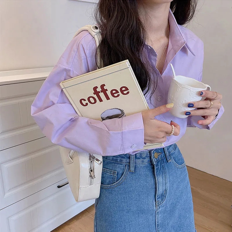 Long-Sleeved Shirt for Women in Taro Purple, New Spring and Autumn Style, Chic Korean Version, Versatile Top with a Unique Design, Niche Outerwear Shirt Long-Sleeved Shirt for Women in Taro Purple, New Spring and Autumn Style, Chic Korean Version, Versatile Top with a Unique Design, Niche Outerwear Shirt