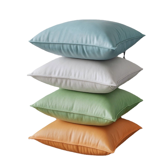 Light luxury technology cloth pillow sofa living room pillow leather cover orange core-free cushion waist pillow bedside back cushion