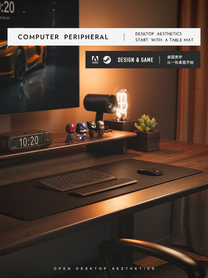 Alfombrilla de ratón de alta gama, teclado de ordenador portátil de gran tamaño, escritorio de oficina, almohadilla de cuero para escritorio, grande y sencilla