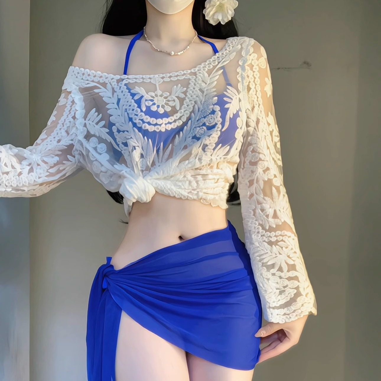 Новый бикини Klein blue swimsuit женский раздельный красивый купальник на берегу моря с солнцезащитным кремом для отдыха на горячих источниках