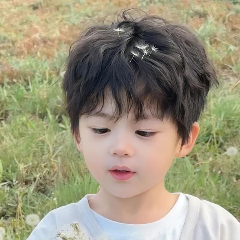Children's Wig for June 1St, Short Curly Hair for Boys, Stylish and Handsome, Foil Perm Short Hair, Natural and Breathable, Full Head Wig Style