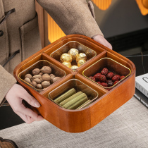 Dried fruit box melon Candy Tea Table Solid Wood Nut Snack containing fruit tray Home Living room placing tea points 947g