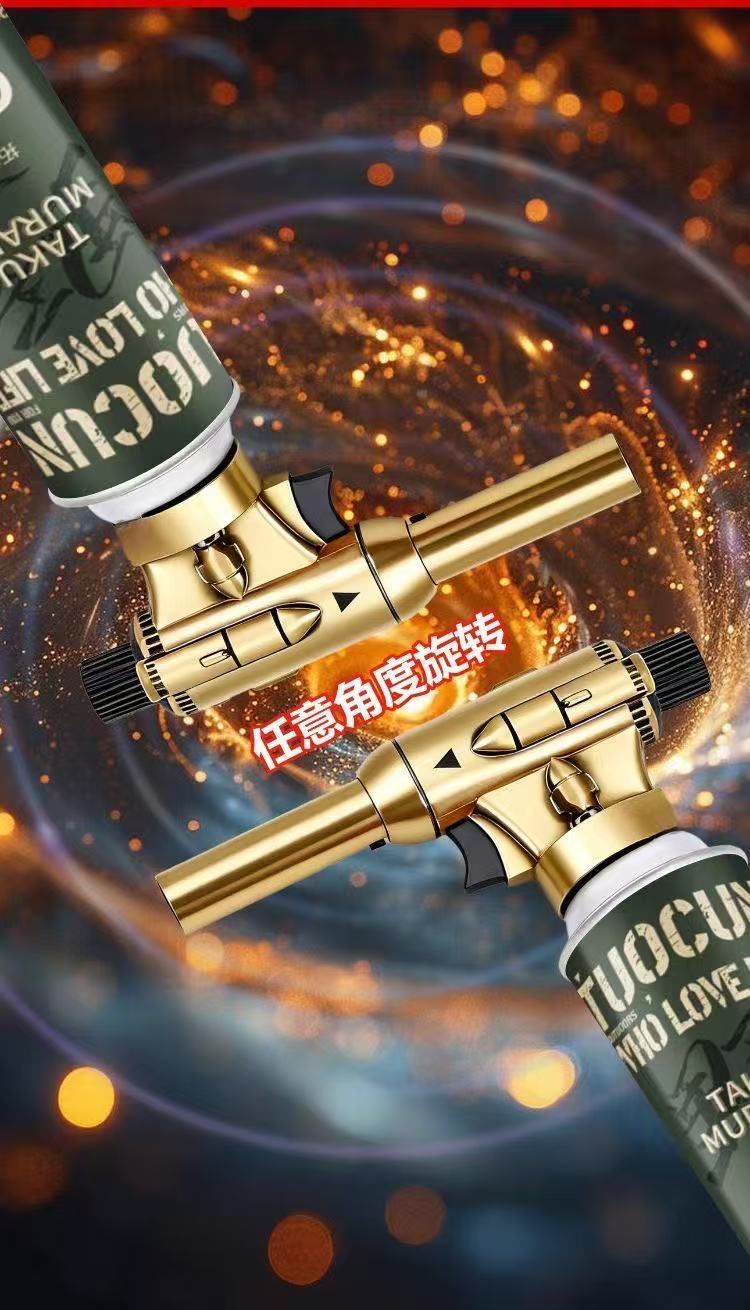 All-Metal Torch Nozzle, Handheld Flame Gun for Home Use, Gas Torch Head, Flame Spray Gun
