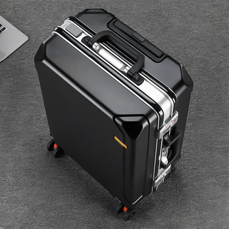 Aluminum Frame Suitcase That Can Be Sat On, Silent Universal Wheels, 20inch Carry-On Suitcase, 28inch Large Capacity, Sturdy and Durable Trolley Case Aluminum Frame Suitcase That Can Be Sat On, Silent Universal Wheels, 20inch Carry-On Suitcase, 28inch Large Capacity, Sturdy and Durable Trolley Case