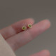 S999 Pure Silver Avocado Earrings 2025 New Trendy Ear Studs for Sleeping Without Removing, Simple and Compact Ear Accessories