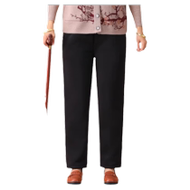 Winter warm cotton pants for middle-aged and elderly mothers womens thickened lamb velvet granny pants for outer wear plus velvet old ladies trousers