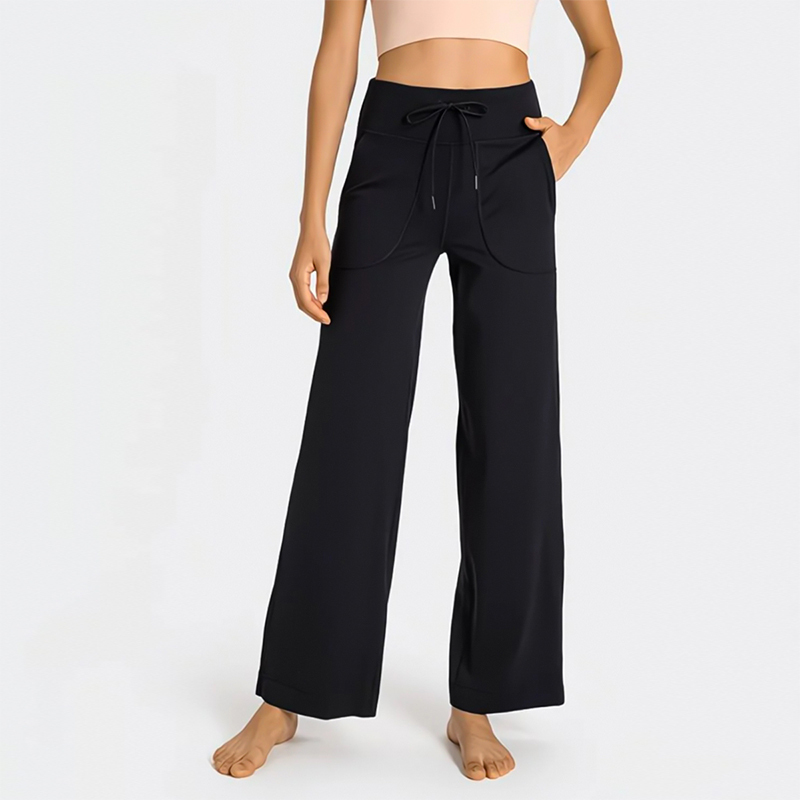 【International Edition】Lulu Throwbackstill Yoga Pants Straight Wide-Leg Pants High-Waisted Sports Trousers